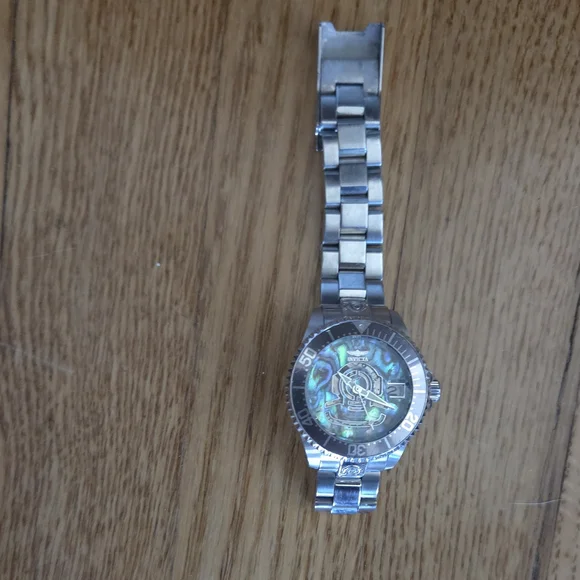Invicta Silver Watch with Iridescent Dial